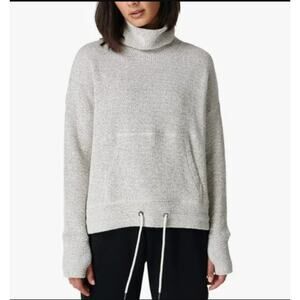 SWEATY BETTY Grey Restful Boucle Textured Sweatshirt Size S/M